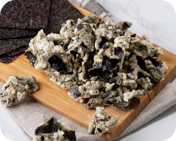 สาหร่ายทอดกรอบผสมแป้งข้าวเหนียว